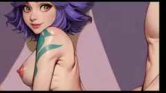 Brudna footjob Fantasy - lol parodia